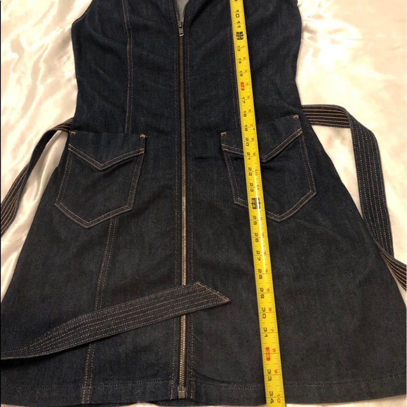 NEW 7 For All Mankind Sleeveless Dress Zip Denim - Picture 5 of 8